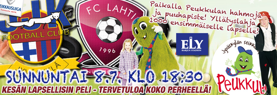 JJK vs FC Lahti 8.7. klo 18:30