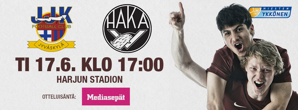 Avauskierroksen revanssi: JJK – Haka tiistaina jo kello 17