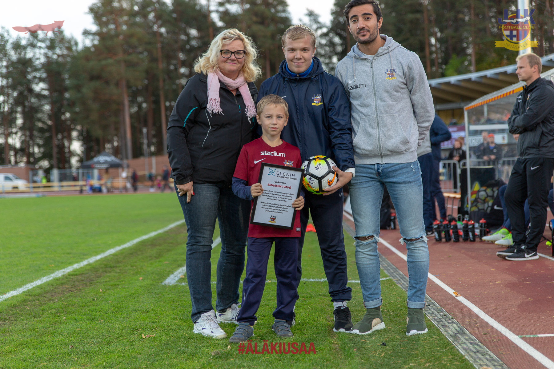 Benjamin Typpö palkittiin Elenia Lämmön ja JJK:n toimesta syyskuun Kuukauden juniorina!