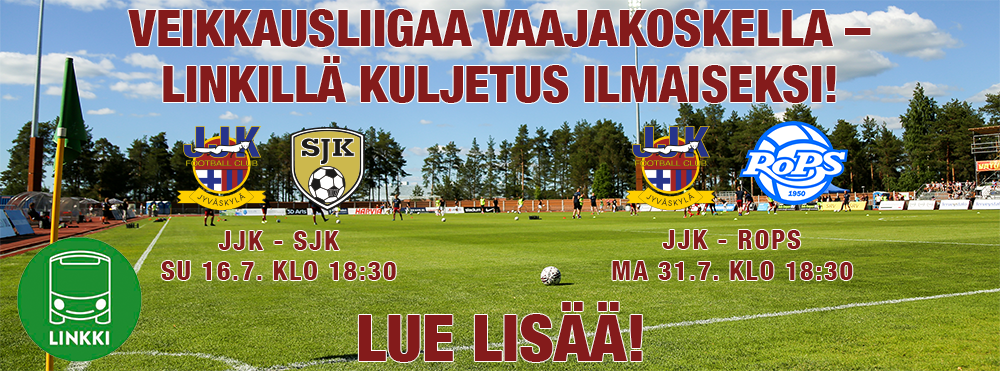 Linkki kuljettaa ilmaiseksi Vaajakosken kotiotteluihin