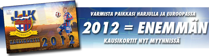 JJK 2012 Kausikortit nyt myynnissä!