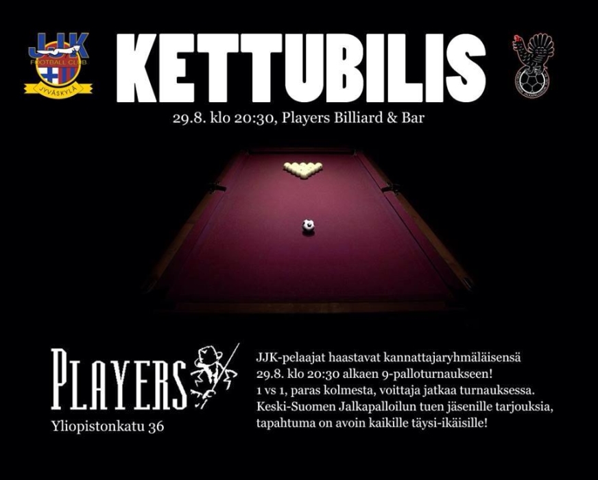 JJK Kettubilis pe 29.8. Playersissa