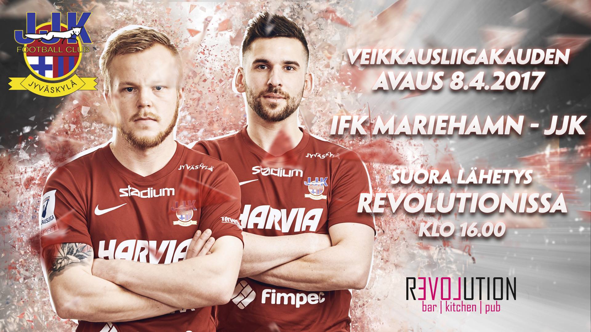 Seuraa JJK:n vierasottelut Revolutionissa – ensimmäinen studio lauantaina 8.4.