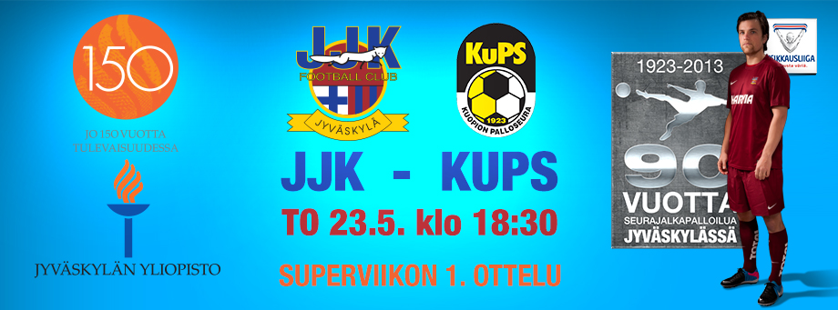 Jyväskylän yliopisto esittää: JJK vs KuPS to 23.5. klo 18:30